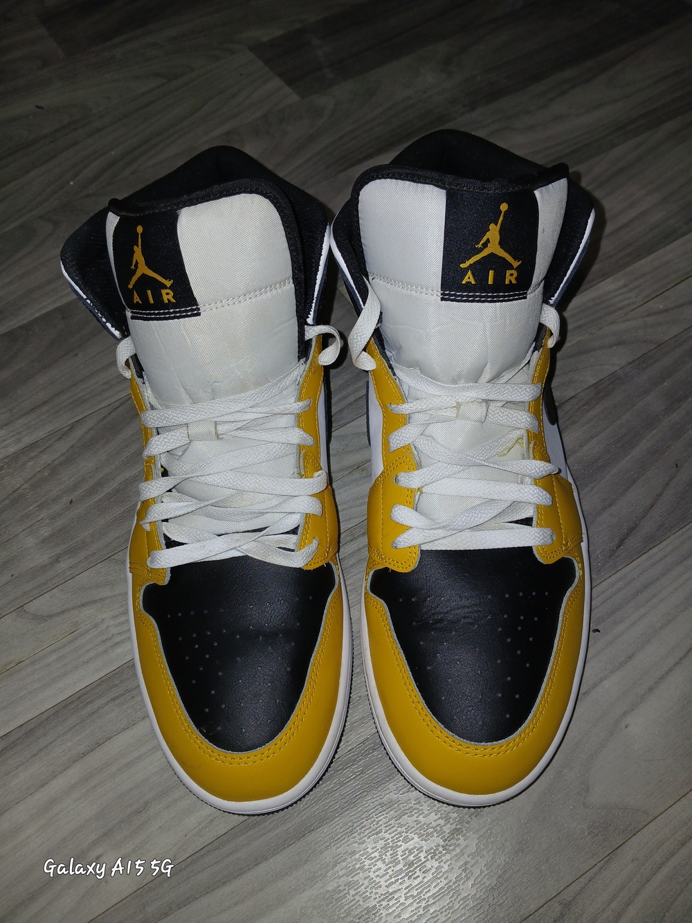Jordan Men’s High-Top Sneakers - White / Black / Yellow